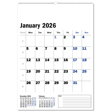 Jottabox Wall Calendar